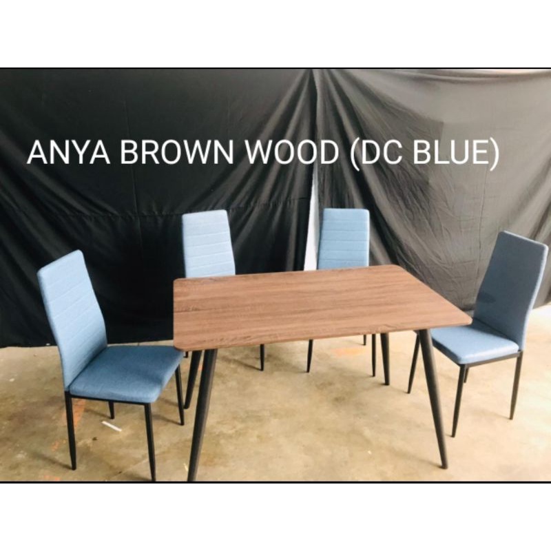 meja makan besi anya  4kursi minimalis modern