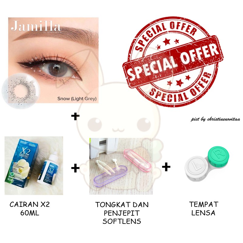 Softlens JAMILLA by Exoticon 14..5mm - Normal - Paket Softlens Lengkap Untuk Pemula