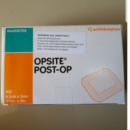 

Opsite 6,5cm x 5cm Opsit post-Op 6.5cm x 5cm plester anti air