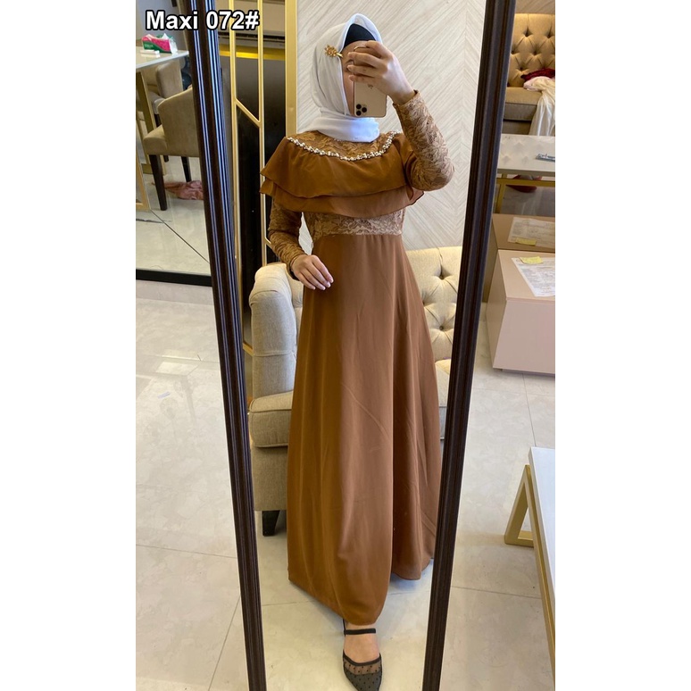 Maxi 072#/Maxi Dress Fashion Import/ Baju muslim Fashion Import/ Baju Rok Mekar/Pakaian Cewek Murah