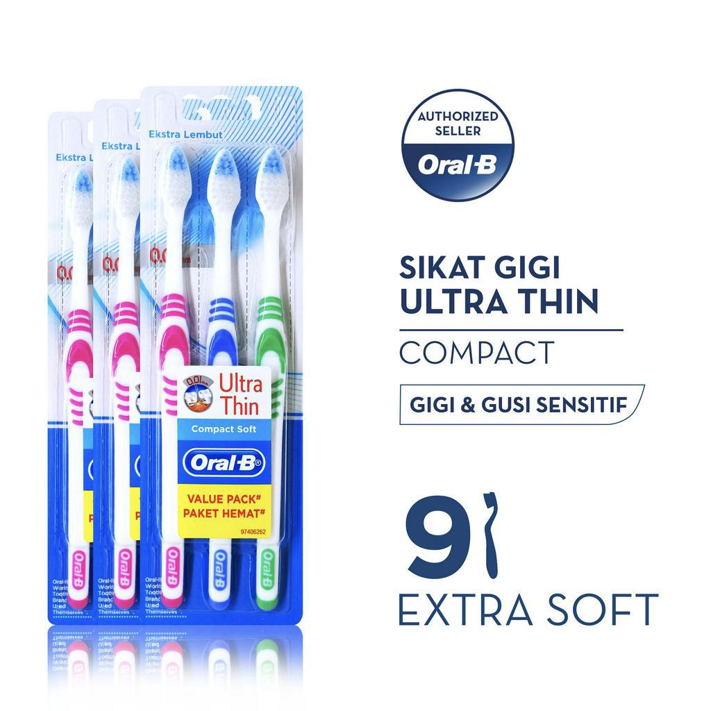 Oral-B Sikat Gigi Ultra Thin Compact Soft 3s - Isi 3