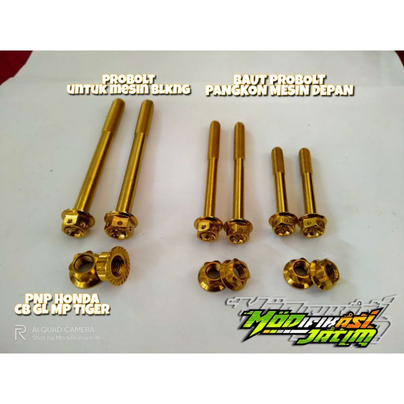 Baut Probolt Pangkon mesin Depan belakang Tiger Megapro CB GL kingnut