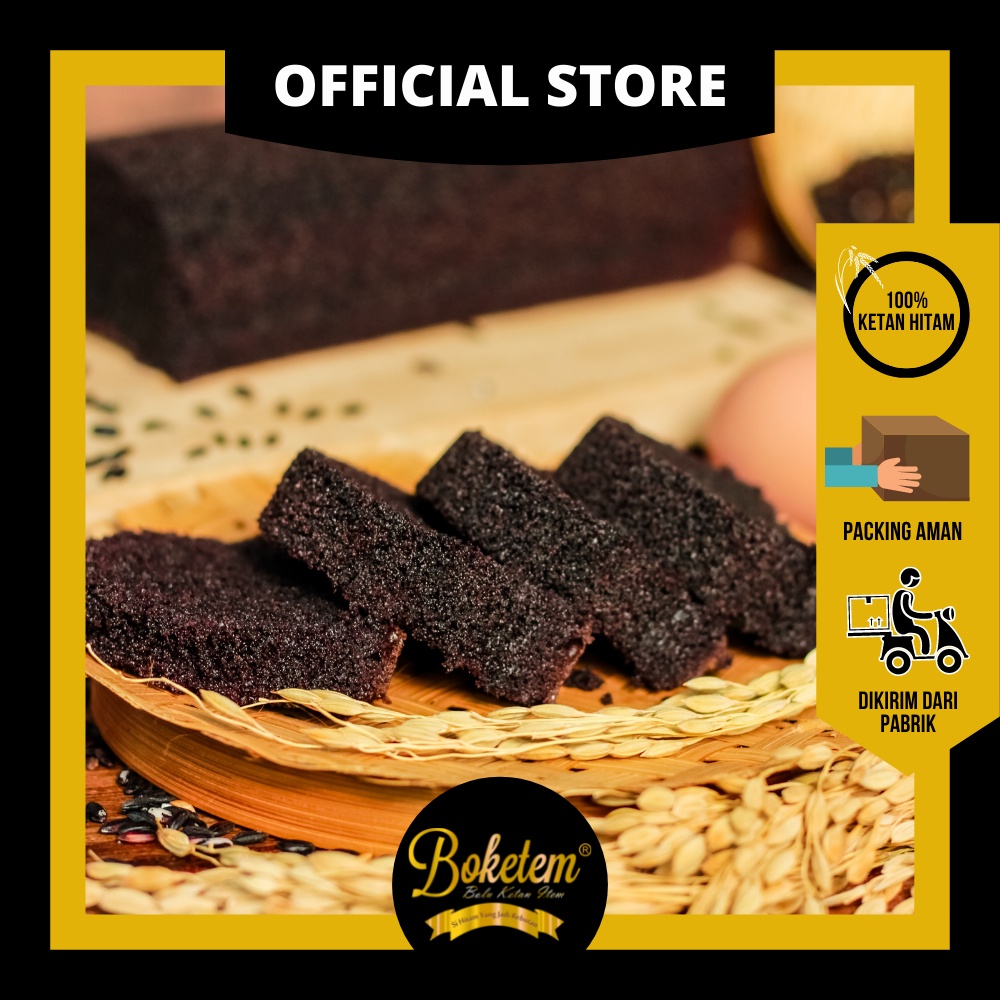 

Boketem - Bolu Ketan Hitam - Original - Oleh Oleh Bandung