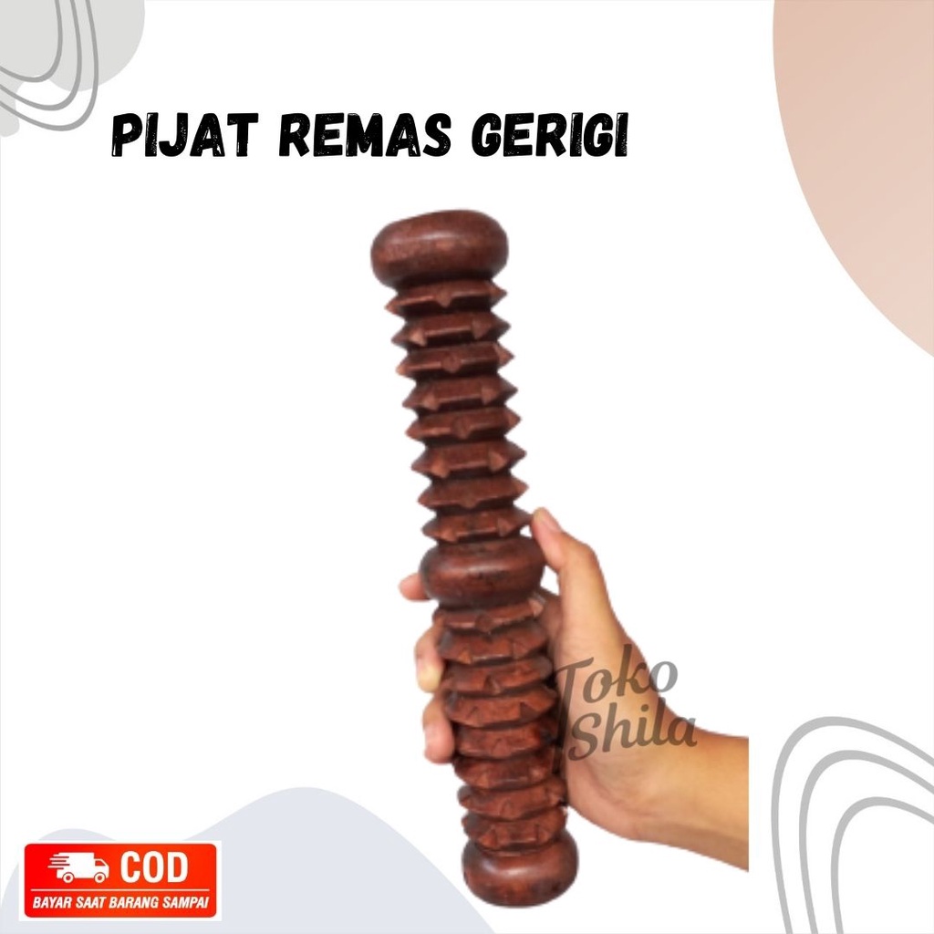 Alat Pijat Remas Gerigi/ Alat Terapi 2 Kaki Bahan Kayu