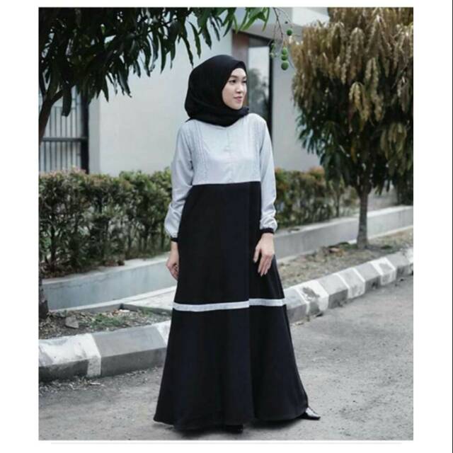 Gamis PNS Hitam Putih
