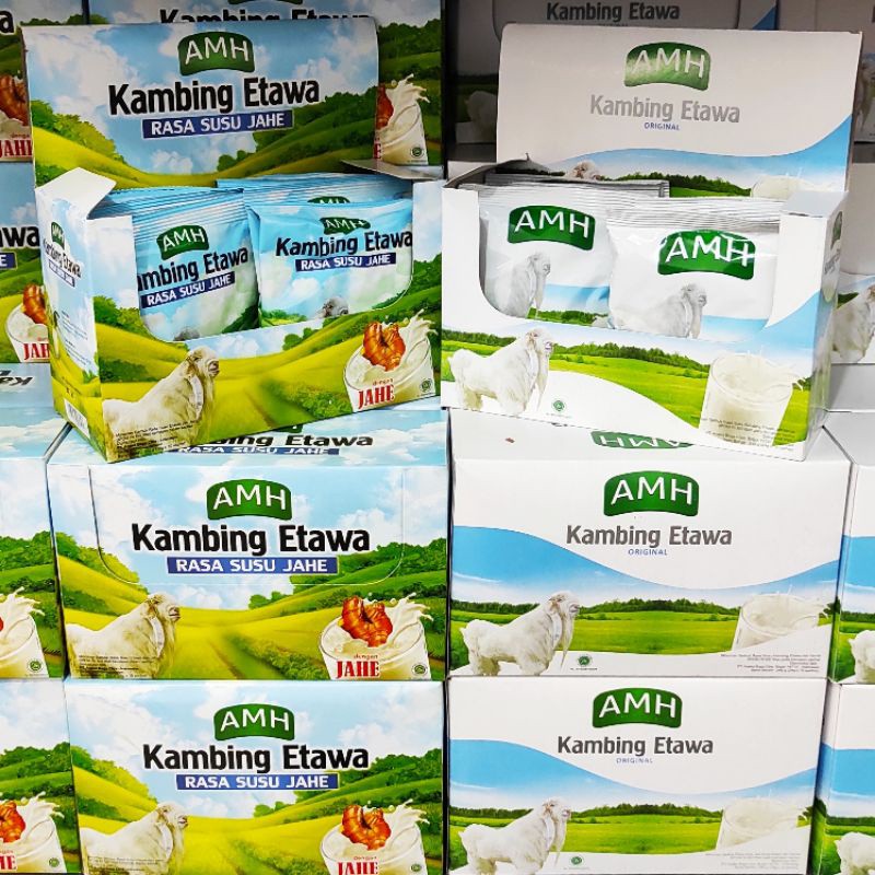 

Susu Kambing Etawa AMH Rasa Vanila / Jahe Isi 10 Sachet Original Murah