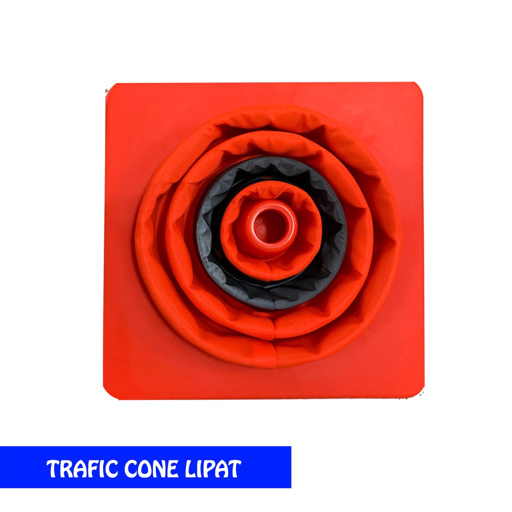 TRAFFIC CONE LIPAT ORANGE PORTABEL