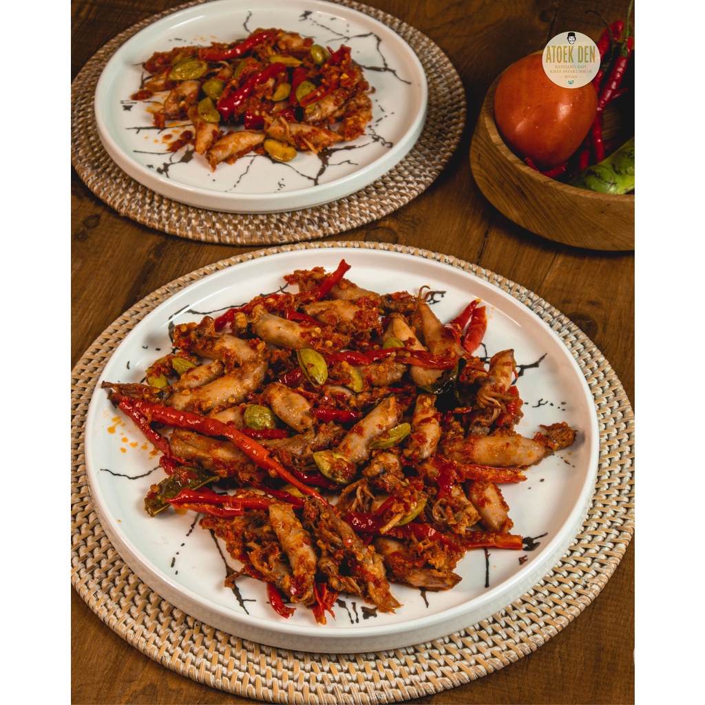 

Cumi Asin Balado Pete / Polos 1 Kg | Atoek Den Rendang