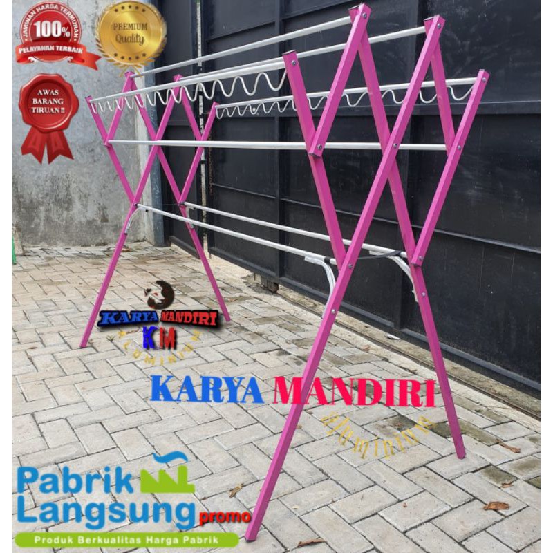 Promo - Jemuran Baju / Pakaian / Lipat / Aluminium Warna /180 CM / 1,8 Meter / 1,8 M