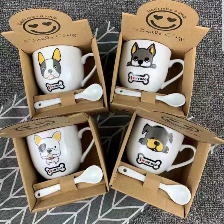 Mug Keramik Set Kado Souvenir Murah Gelas Kopi Coffee Cup Hadiah Ultah