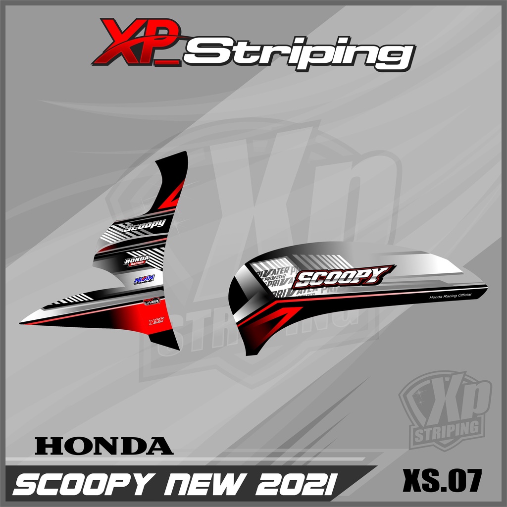 Striping Scoopy 2021-2012 - Sticker Striping Honda Scoopy 2021-2012 Desain Racing XP.07