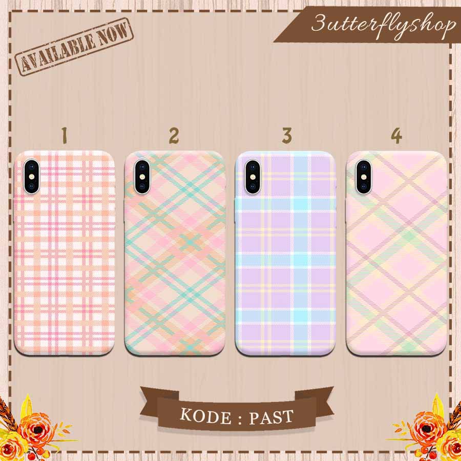 Tile diagonal pastel casing  case Oppo Vivo Realme Redmi Xiaomi Samsung Iphone