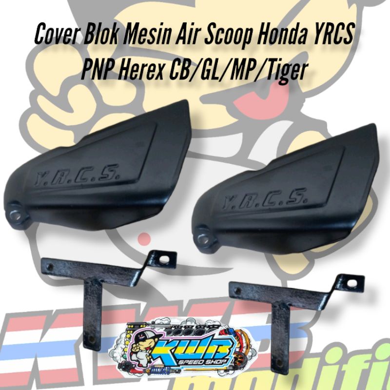 Cover blok cover mesin airs coop honda yrcs YRCS set breket air scoop airscoop pnp herex cb gl mp tiger