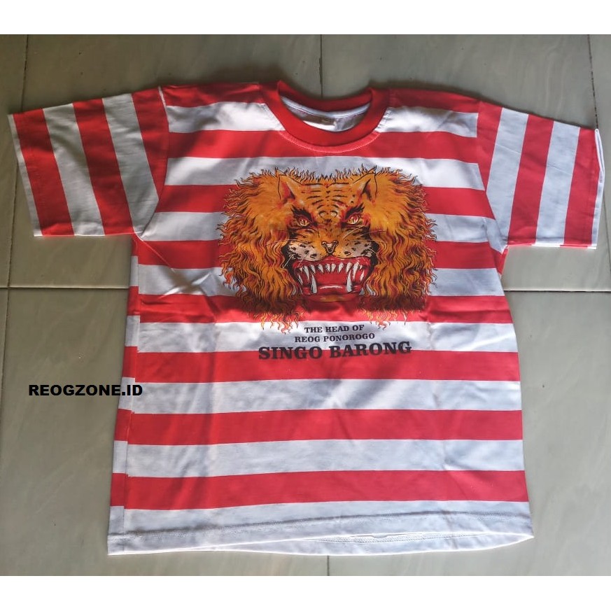 KAOS REOG LOREK MERAH PUTIH (BAHAN KATUN)