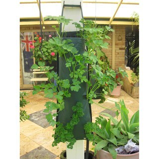 Vertical Planter Bag, Pot tanaman Gantung Pouch 8 Lubang Bukaan