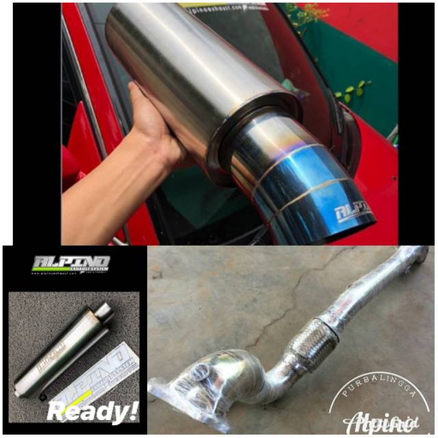 Knalpot Fullset Alpino exhaust S02 for Honda jazz ge8