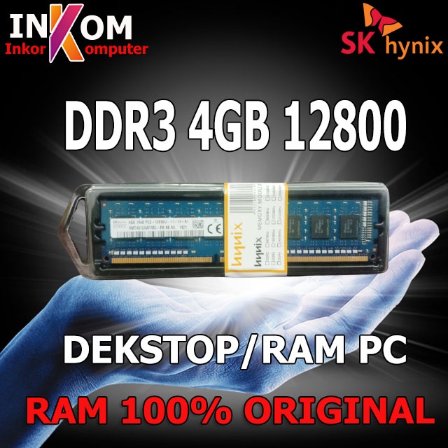 MEMORY RAM PC DDR3 4GB 12800 HYNIX 1600MHz