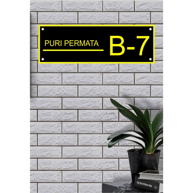 Nomor rumah/Papan nama/Label custom ACRYLIC AKRILIK