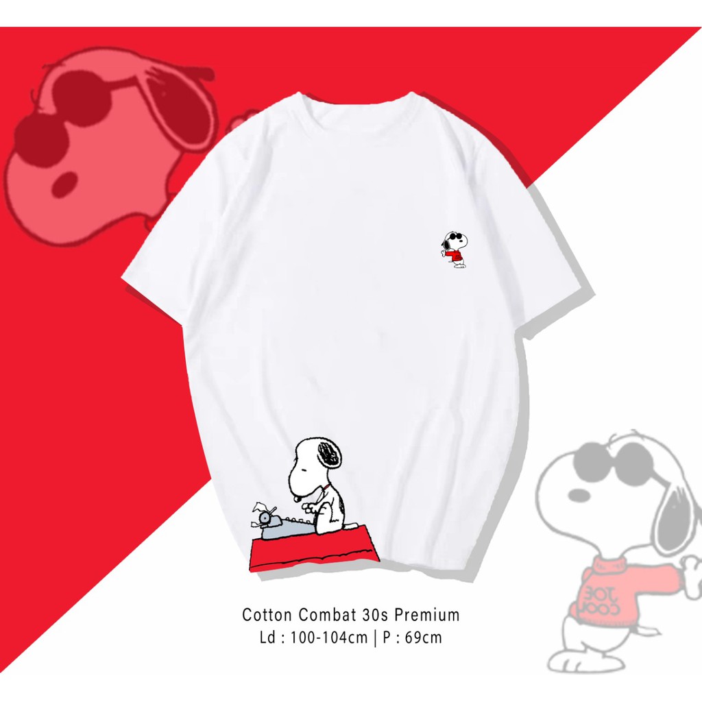 SNOOPY TIK / TERMURAH TIKUS LUCU CARTOON KAOS DESIGN PREMIUM / RESELLER VERY WELCOME