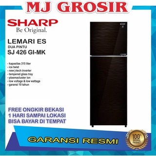 KULKAS SHARP SJ 426 GI LEMARI ES 2 PINTU SJ426GI INVERTER