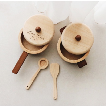 Lettering and Life Cooking Set Kitchen Collections Wooden Toys Mainan