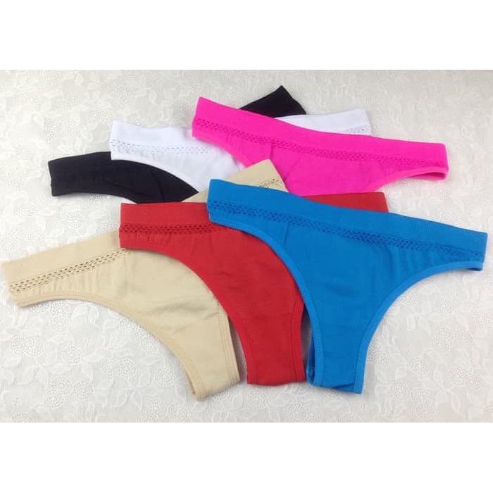 g string wanita celana dalam g string thong lingerie sexy C081 - Putih Murah Grosir