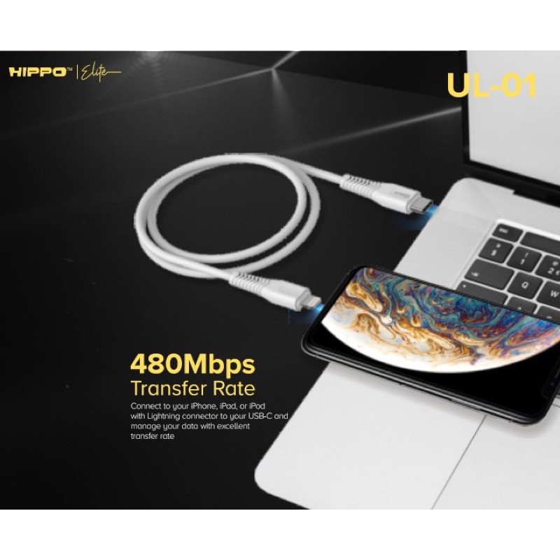 Hippo Elite Kabel Data Type C to Iphone