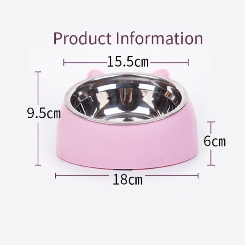 Pet Bowl / Tempat Makan Minum Anjing Kucing Stainless