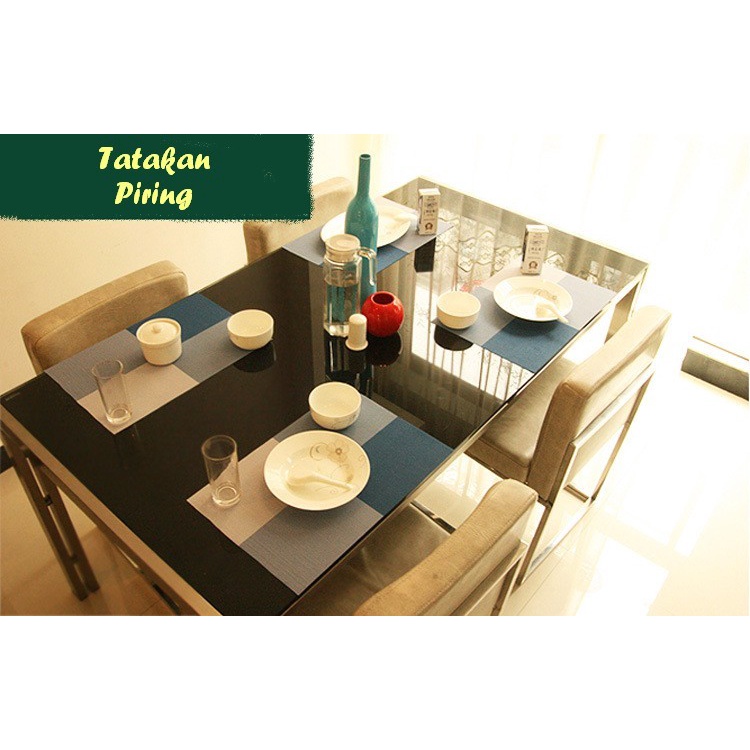 Tatakan piring bahan pvc ringan modern higienis tahan panas table mat