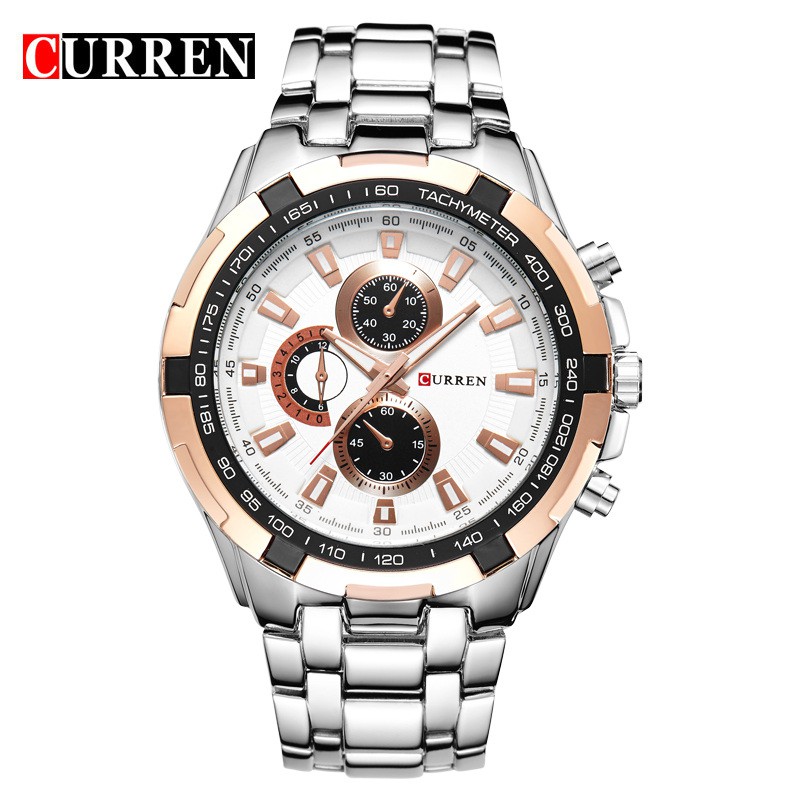 Jam Tangan Pria / Curren 8023 Chronograph tidak aktif / Jam Tangan Stainless Steel Curren Original