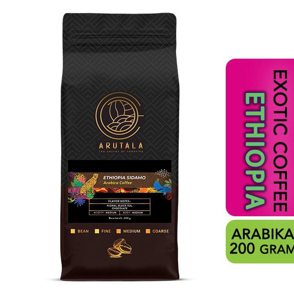 

Big Sale ARUTALA Kopi Ethiopia Sidamo Arabica 200 gram - Giling Halus Cuci Gudang Awal Tahun