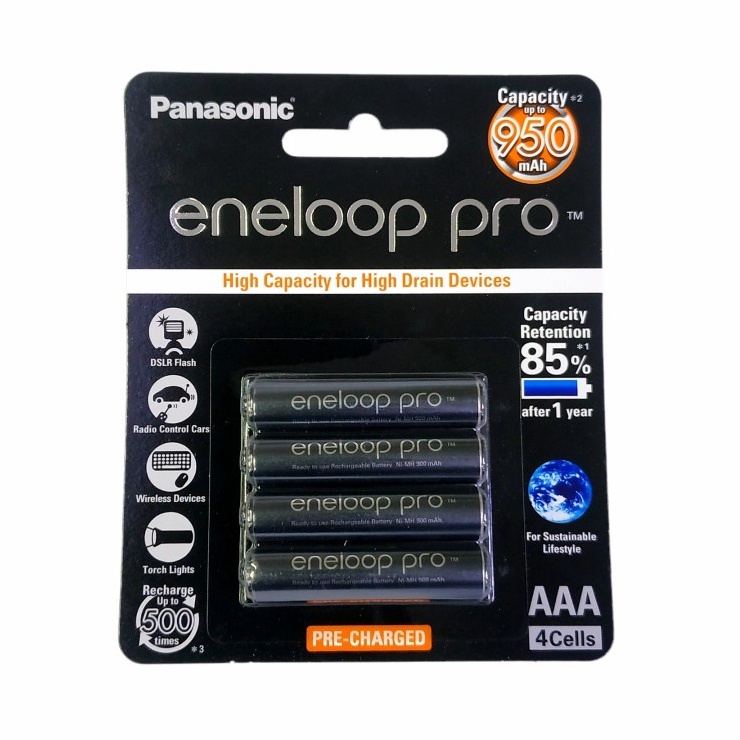 Baterai Panasonic eneloop Pro Rechargeble Battery AAA 900mAh 4pcs