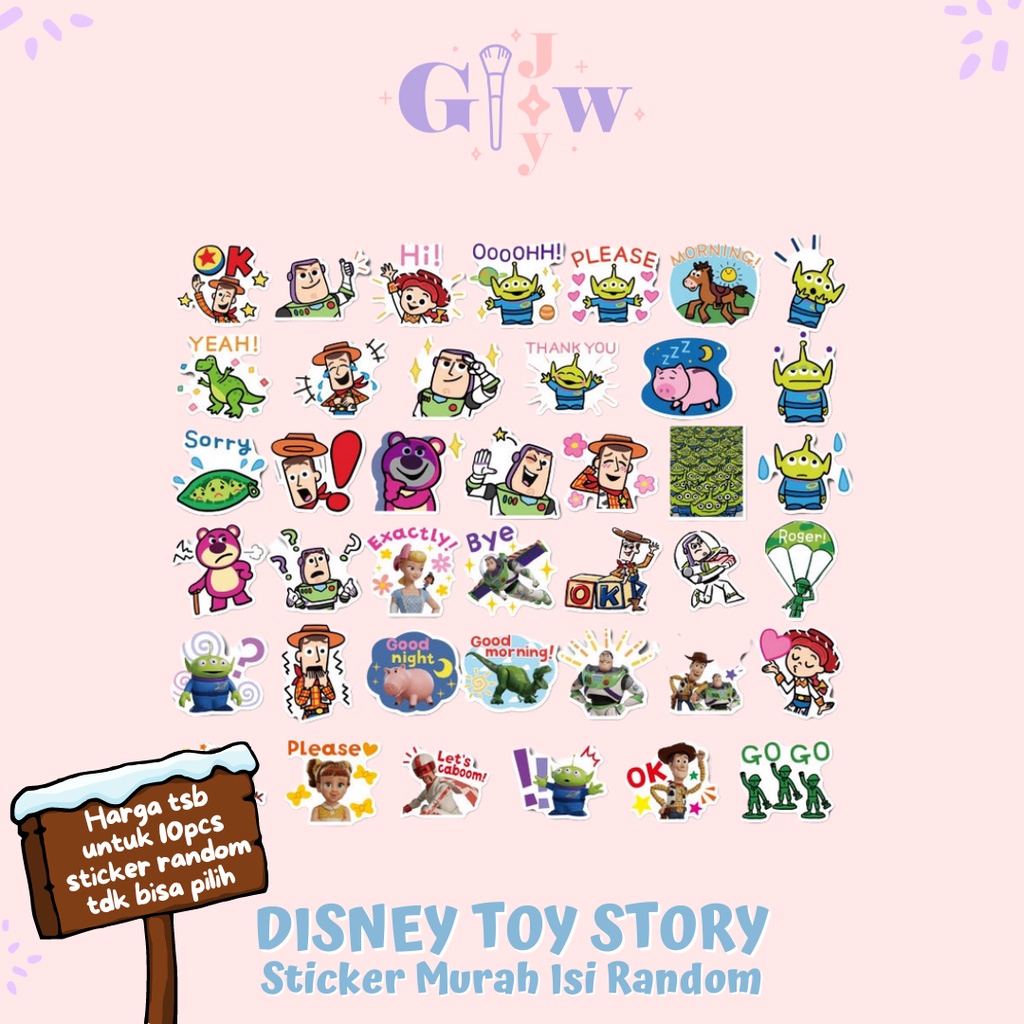 A36 STICKER 10PCS (TOY STORY) anti air notebook scrapbook label tempel motif kartun superhero super hero unik lucu atk alat tulis kantor murah viral termurah kartun komputer leptop handphone hp smartphone koper laptop tembok kulkas disney anime