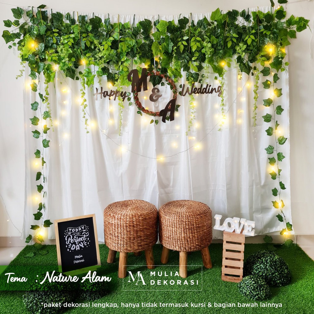 Dekorasi Backdrop Lamaran Nikahan Aqiqah Background Bekdrop Paket Mulia U