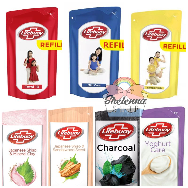 Lifebuoy Sabun Cair Lemon Fresh/ Total 10 all varian refill 850 / 900Ml