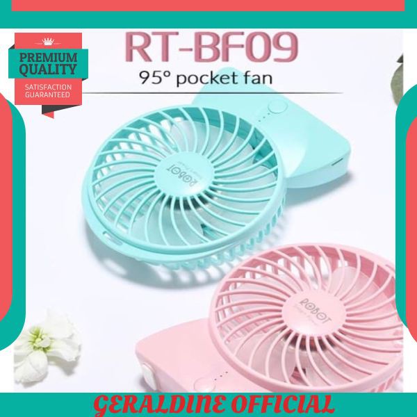 BEST SALE Kipas Angin Listrik Vivan Robot BF09 Portable Mini Pocket FAN RT-BF09 - Merah Muda