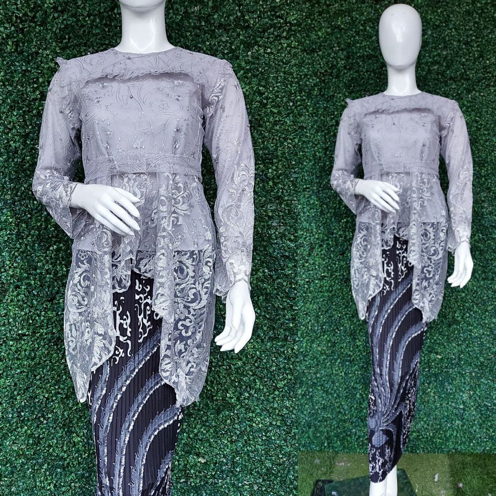 PROMO SE KEBAYA RINJANI PINQUIN / SET KEBAYA TULLE PINQUIN / SET KEBAYA TULLE BORDIR TIMBUL