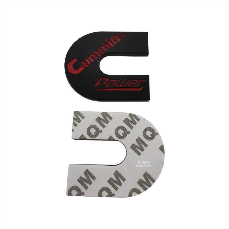 1pc Stiker Emblem Logo Cummins Power Bahan Metal Untuk Dekorasi Bagasi Belakang Mobil