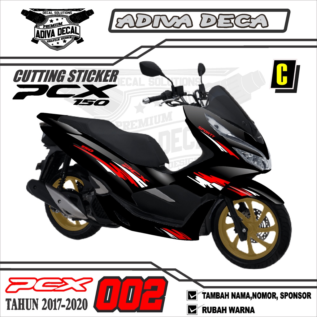 STICKER CUTTING PCX 150 TAHUN 2015-2020 LIS SIMPLE - STIKER CUTING PCX 002