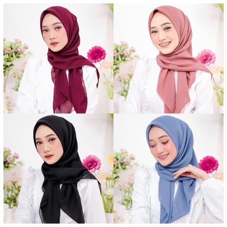 [SUPER MURAH &amp; BISA GROSIR] Jilbab Segiempat Polos BELLA SQUARE Hijab Segi Empat POLLYCOTTON BELLA SQUARE Warna Lengkap BISA COD PART 1