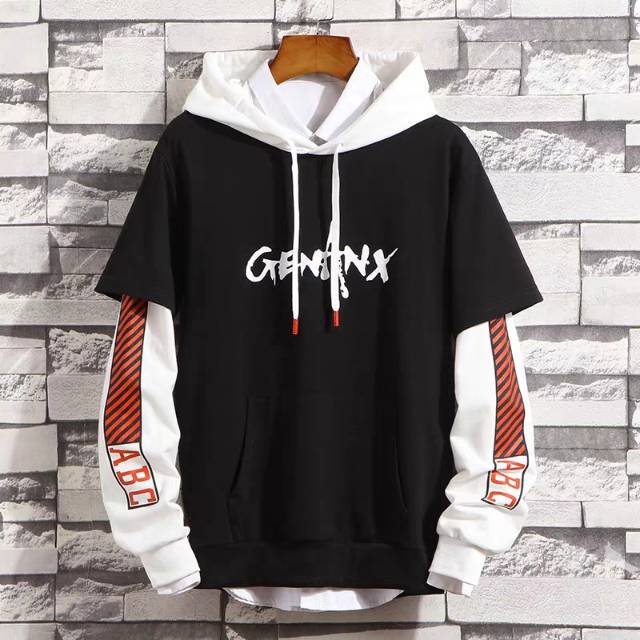 TOTOTAshop.sweater hoodie pria GENANX,Bahan Fleece tebal.motif sablon