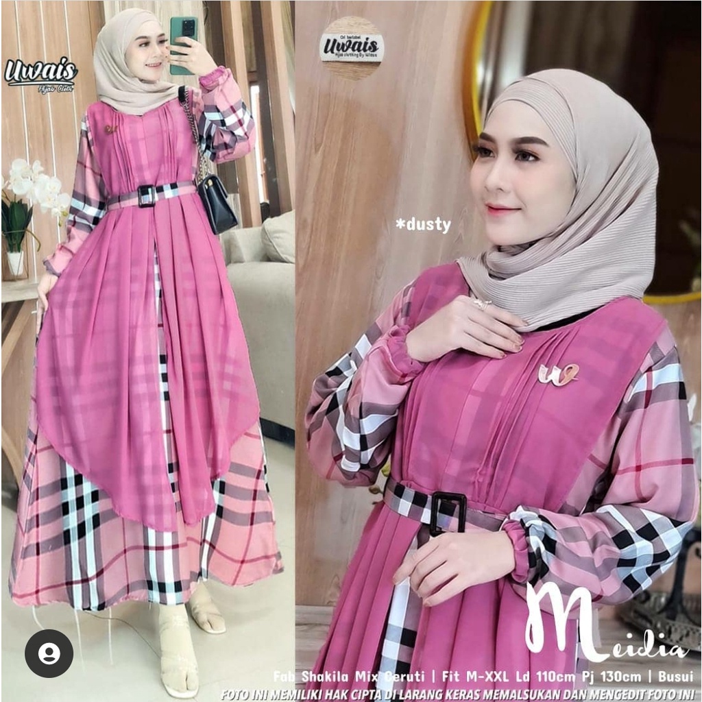 GAMIS SHAKILA MEIDIA VARIASI OUTER / GAMIS KOTAK TERBARU / GAMIS WANITA SYARI MUSLIM / GAMIS MEIDIA 