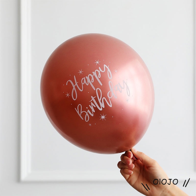 Balon Latex Tulisan Happy Birthday 12inchi - ol