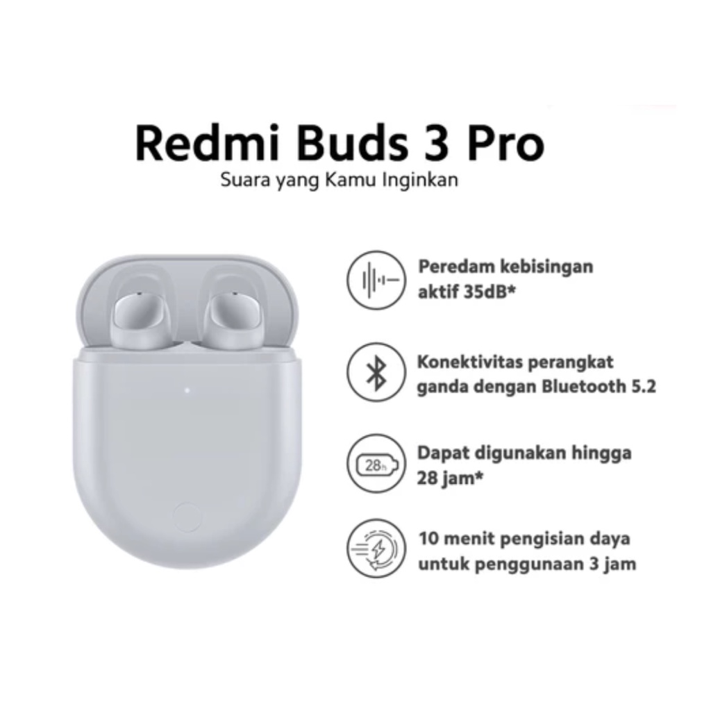 Xiaomi Mi Redmi Buds 3 Pro TWS Earphone Garansi TAM Resmi