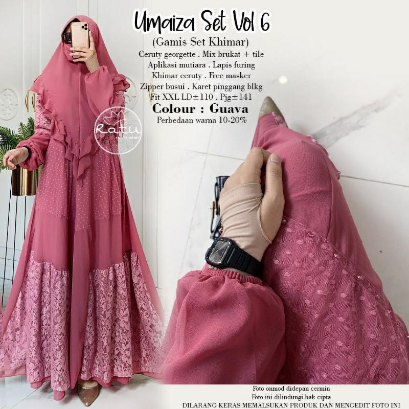 GAMIS UMAIZA VOL 6 SET KHIMAR ORI RATU