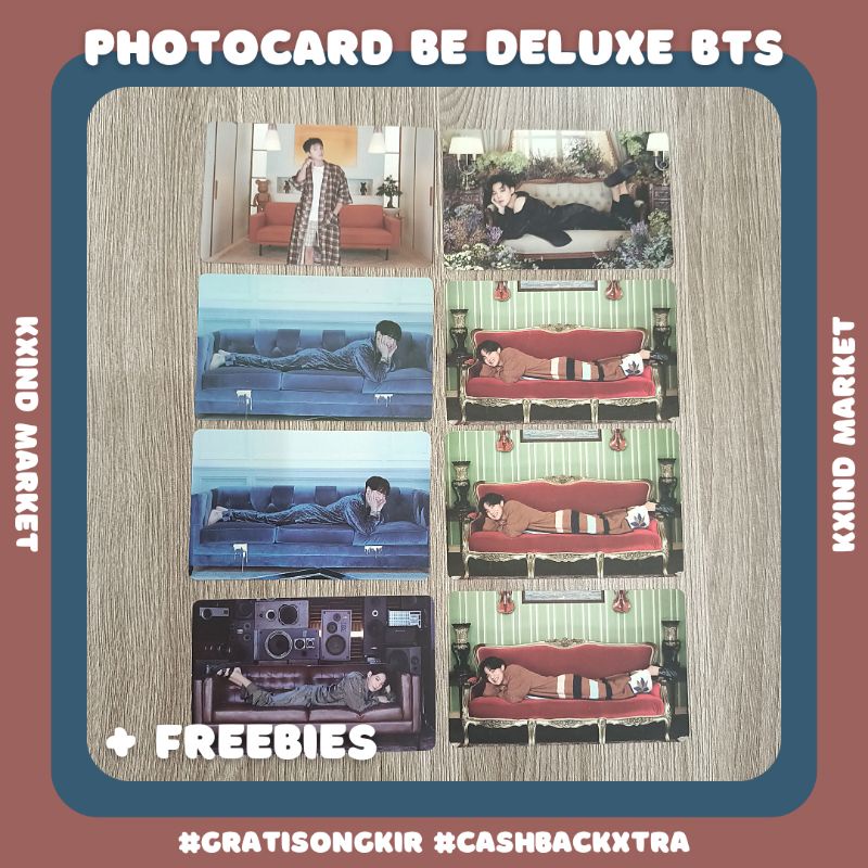 Photocard Be Deluxe BTS Taehyung Rapmonster Suga Jimin Jungkook/ Album BTS / BTS be deluxe / PC BTS 