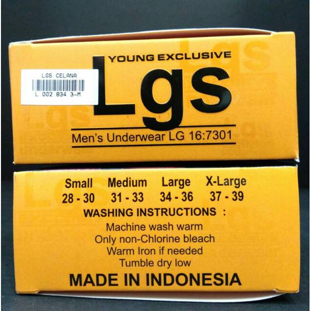 Celana Dalam Pria LGS 834 ISI 3 PCS | Brief Exclusive