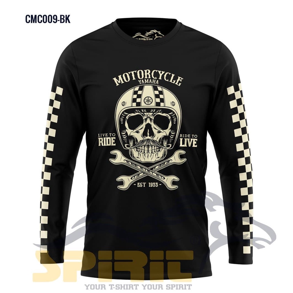 SUPERMOTO T-Shirt-BAJUA KAOS DISTRO PRIA KAOS OTOMOTIF MOTOCYCLE  LENGAN PANJANG Catton 100%