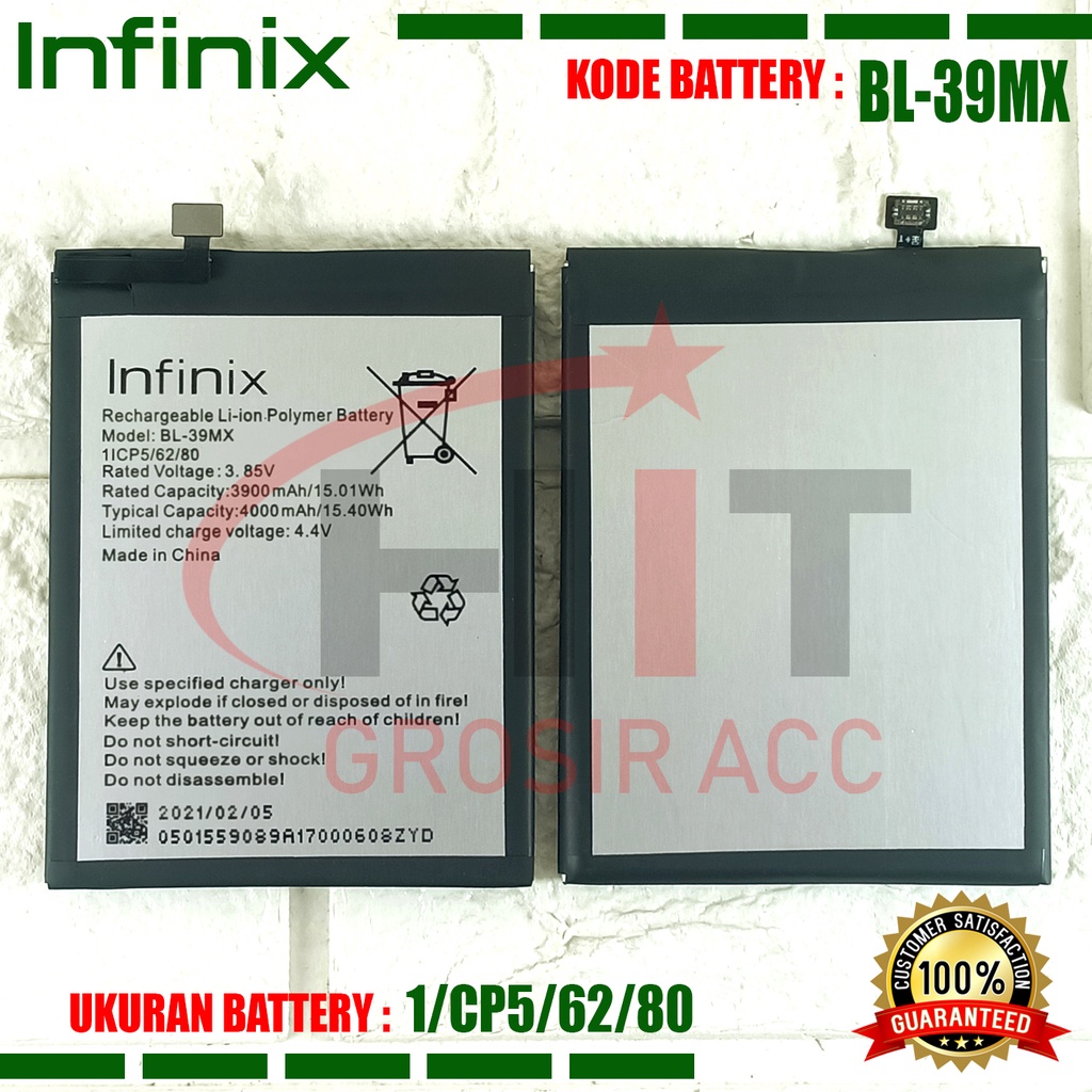 Baterai Battery Ori HP Infinix BL-39MX S5 Pro X660 / Smart 3 Plus X672