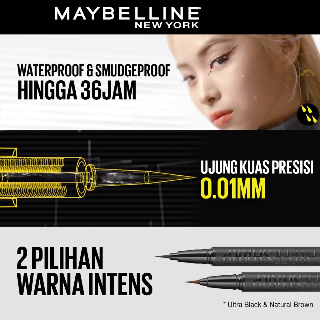 ★ BB ★ Maybelline Hypersharp Extreme Liquid Eyeliner - Eye MakeUp - Waterproof Eyeliner